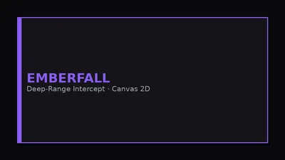 EMBERFALL gameplay showing a bullet curtain with the graze combo meter active