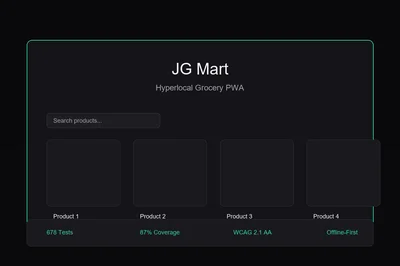 JG Mart grocery delivery interface showing product catalog and WhatsApp ordering flow